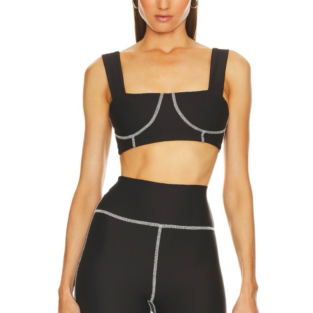 WeWoreWhat Black Women's corset bra crop top